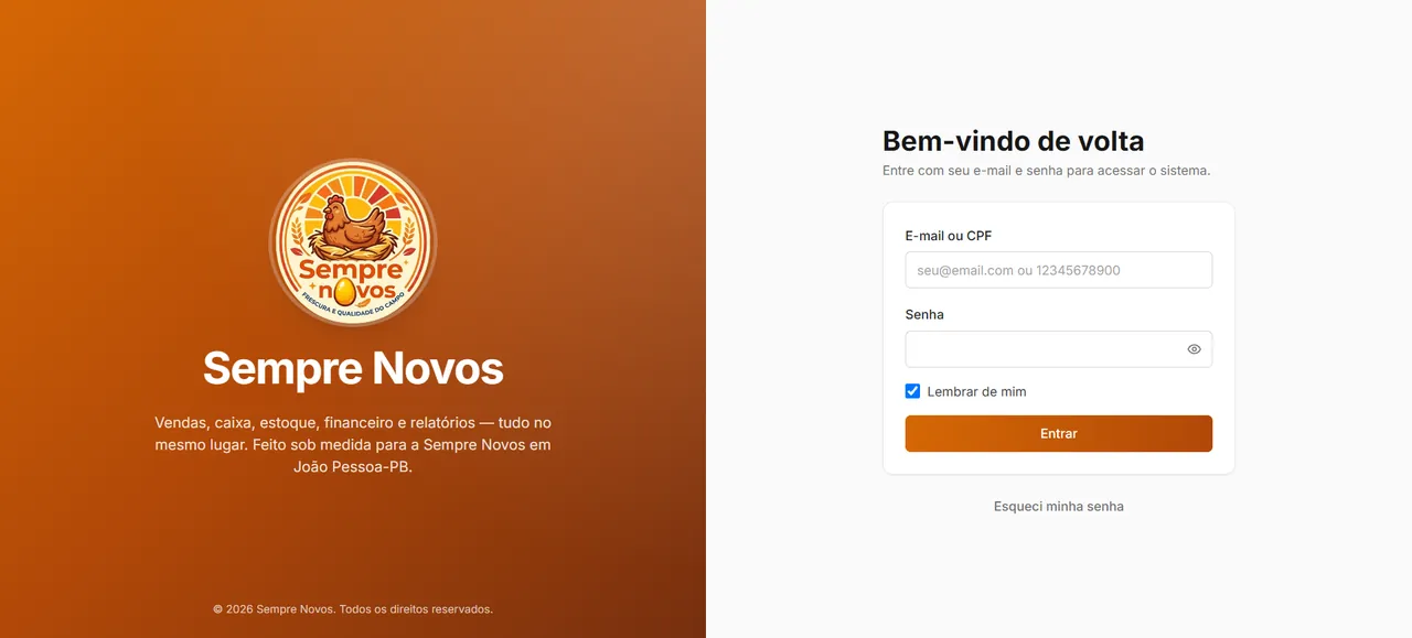 Acesso ao sistema