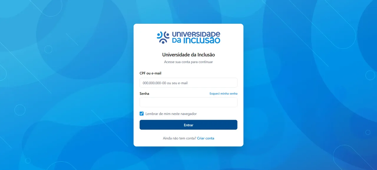 Acesso ao sistema